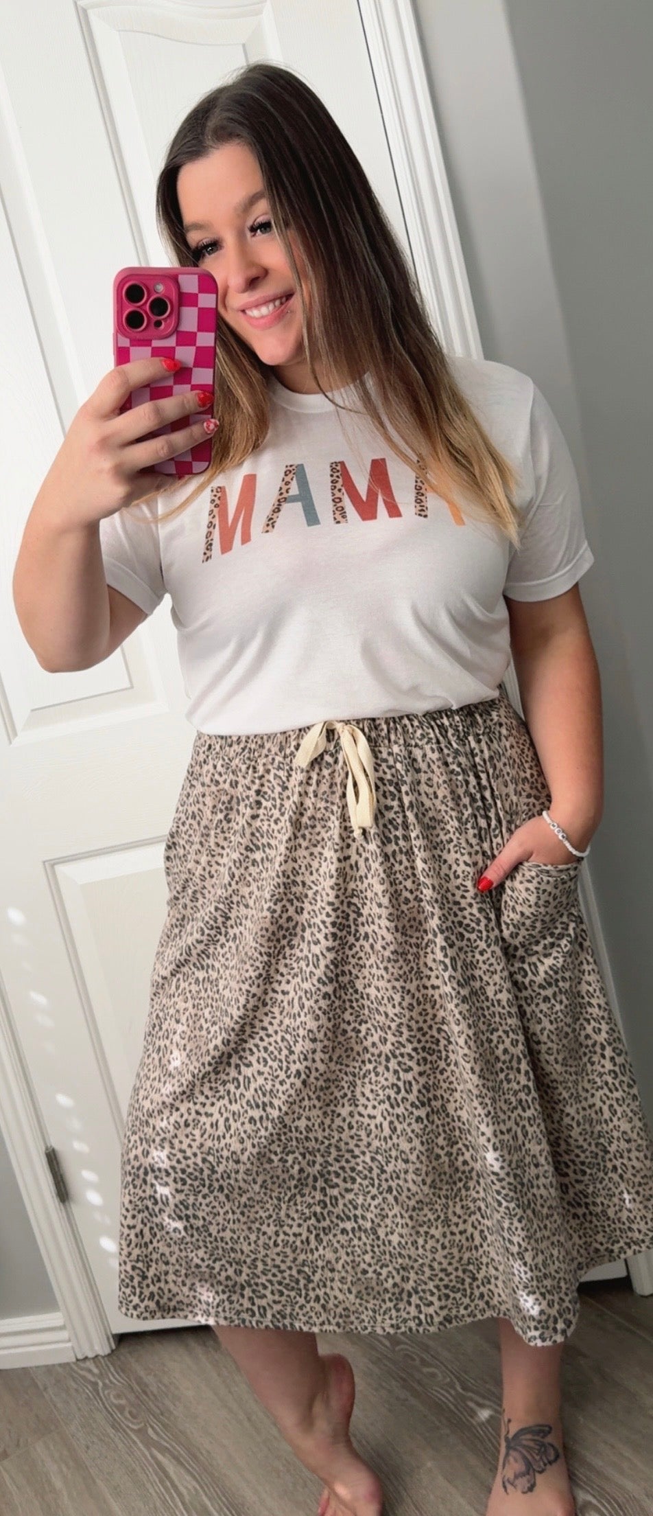 Leopard Midi Skirt