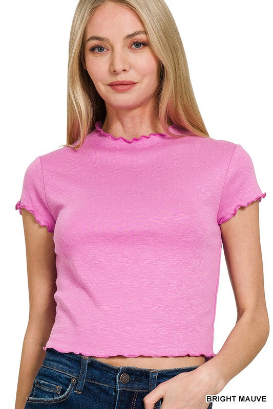 Lettuce Trimmed Baby Tee