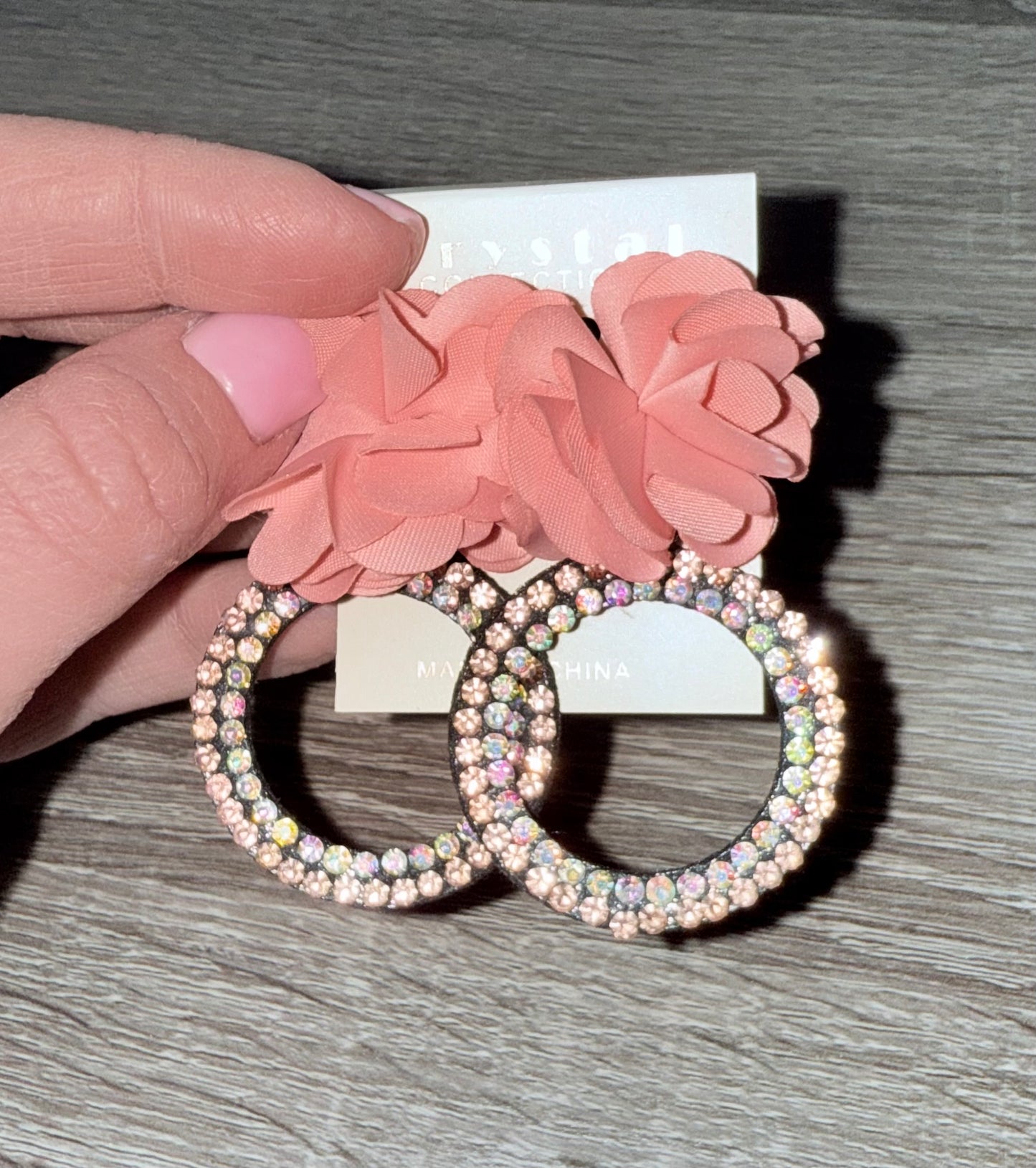 Pink Flower Earrings