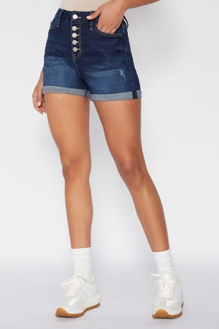 Dark Button Fly YMI Shorts