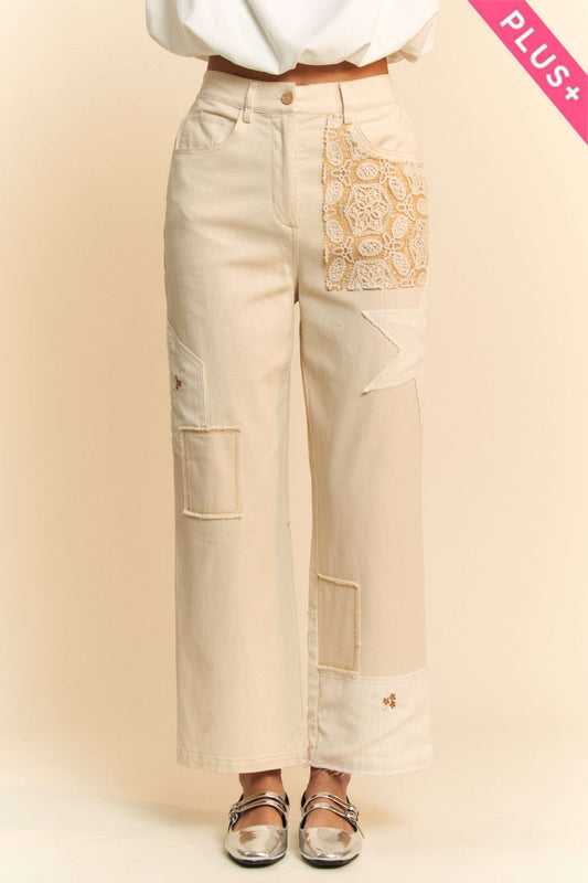 Cream Patch Pants