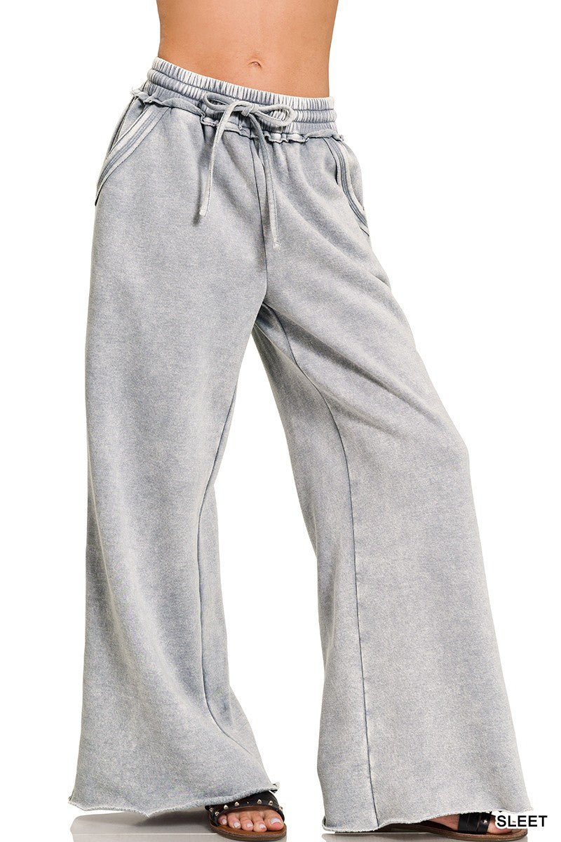 Acid Wash Fleece Pants
