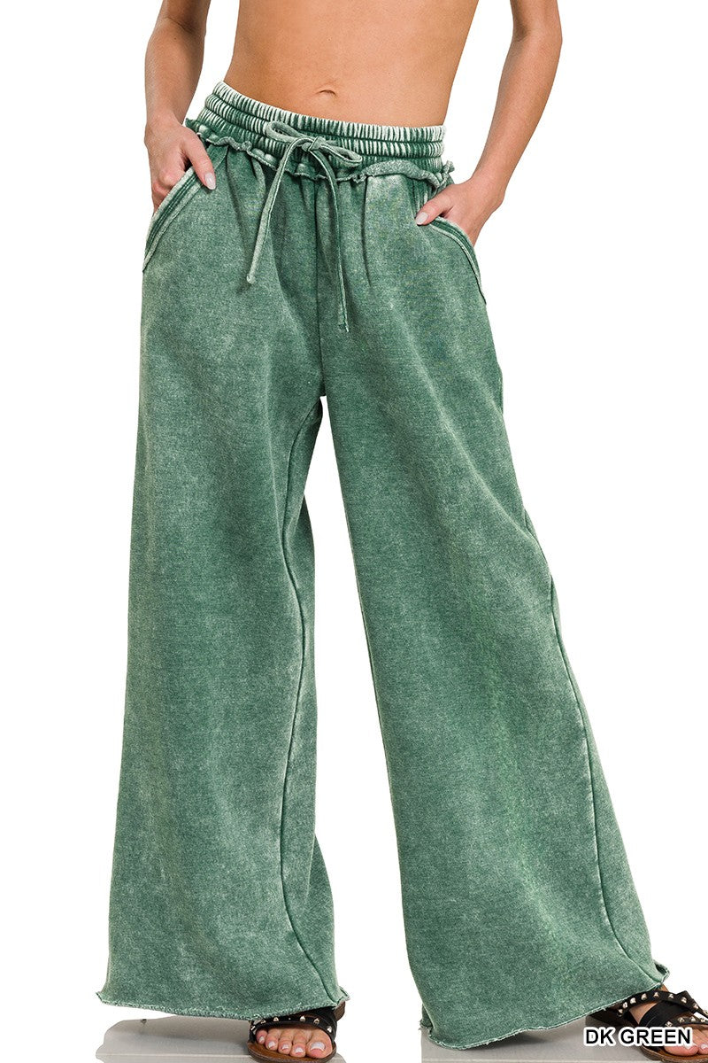 Acid Wash Fleece Pants