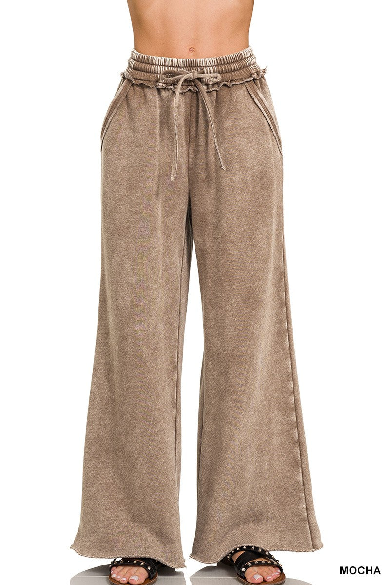 Acid Wash Fleece Pants