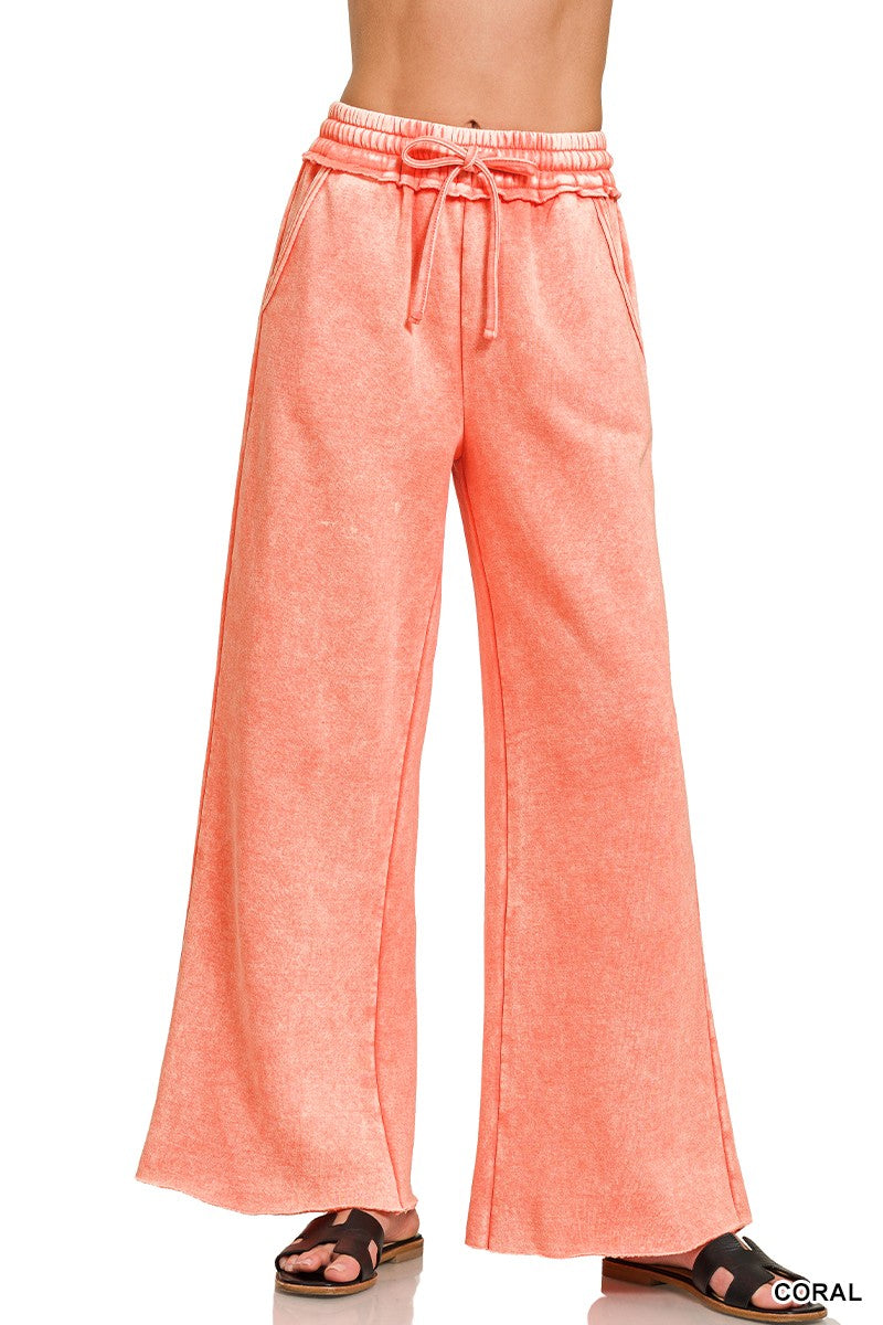 Acid Wash Fleece Pants