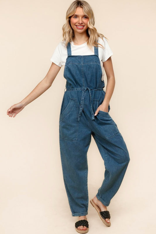 Baggy Belted Overalls