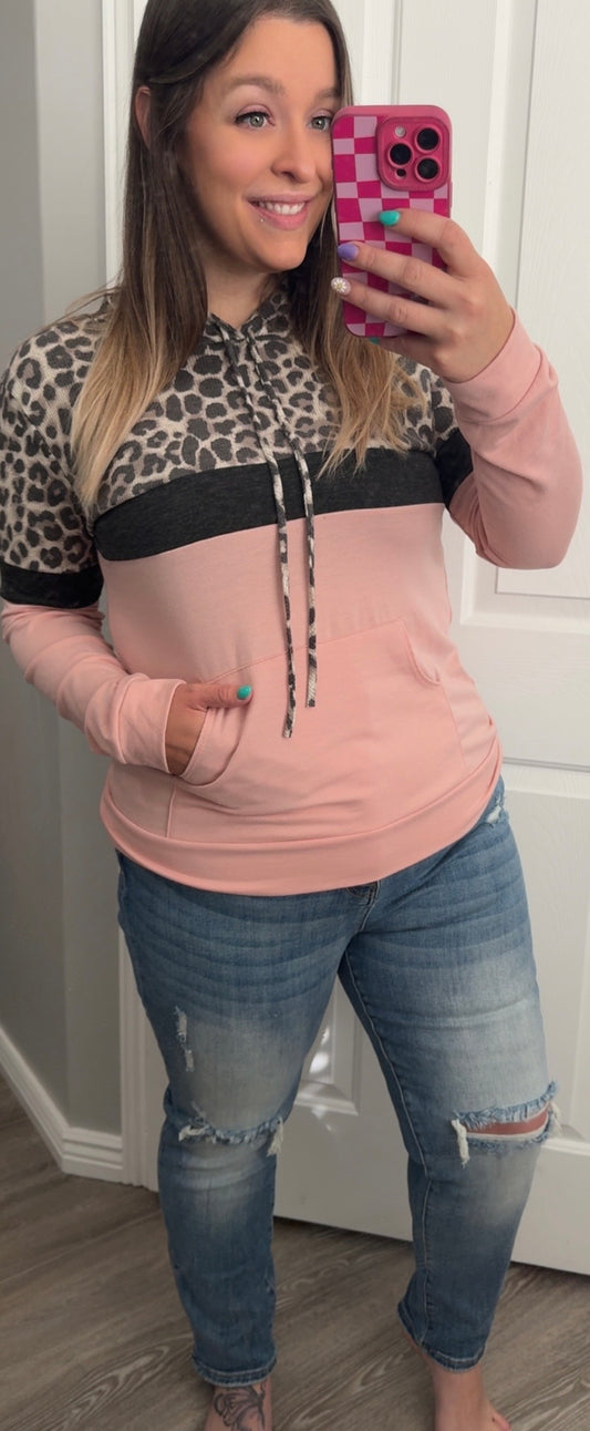 Pink & Leopard Pullover