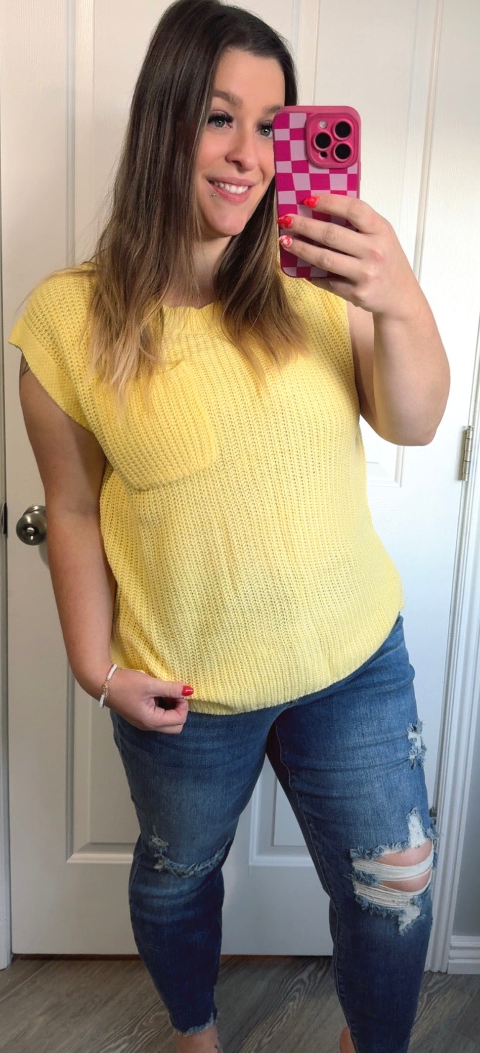 Lemon Sweater Knit Top