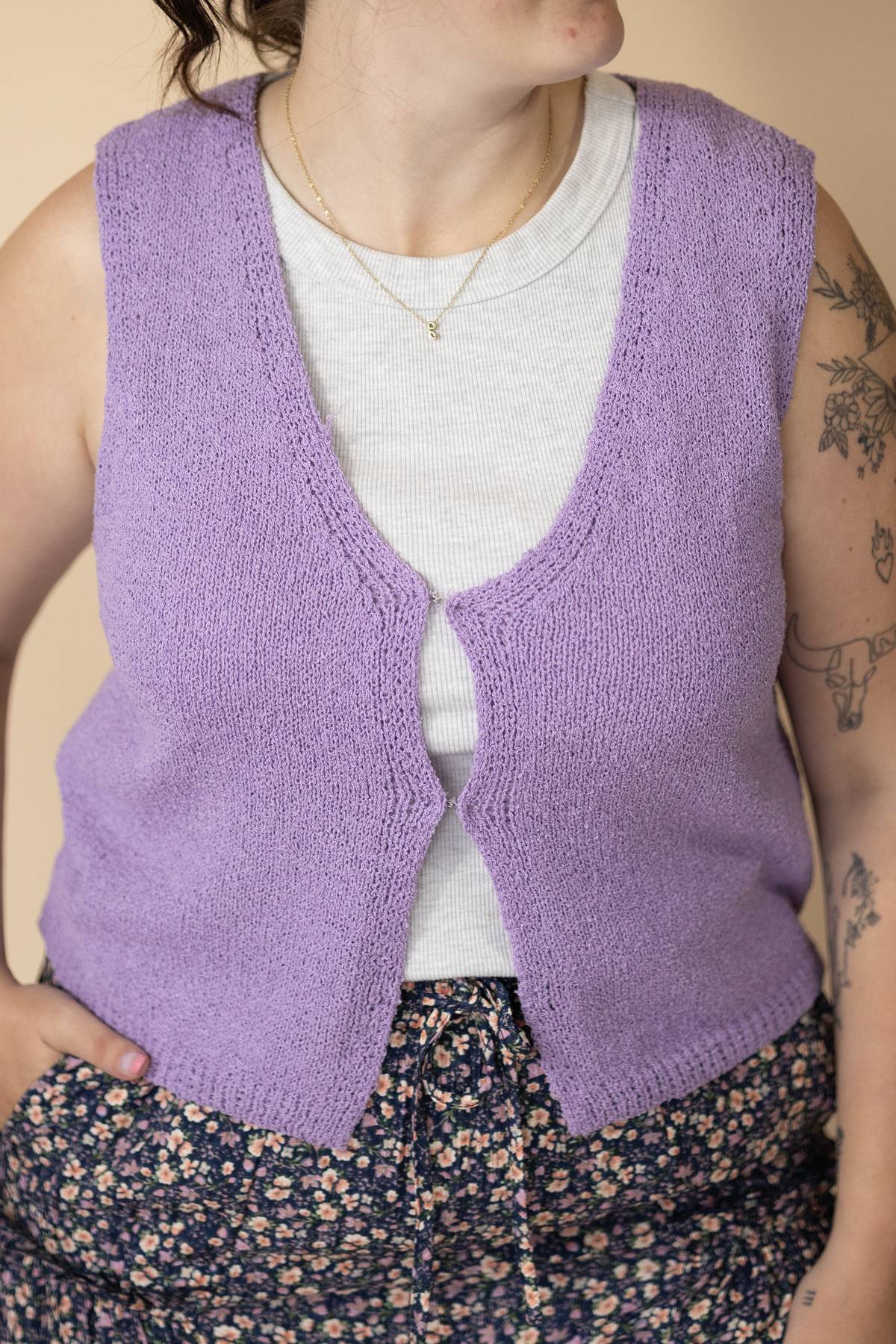 Purple Knit Vest