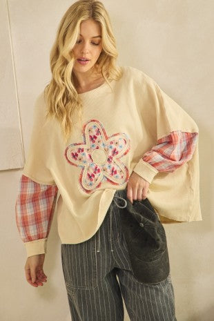 Daisy Varsity Pullover