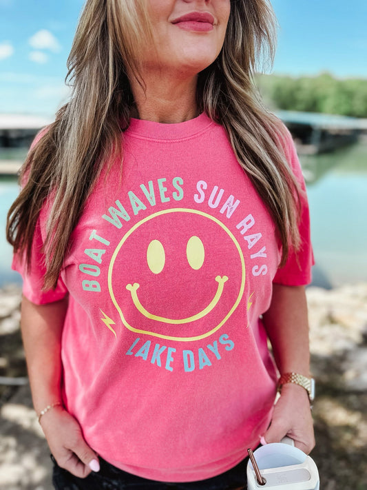 Boat Waves, Sun Rays, Lake Days Tee