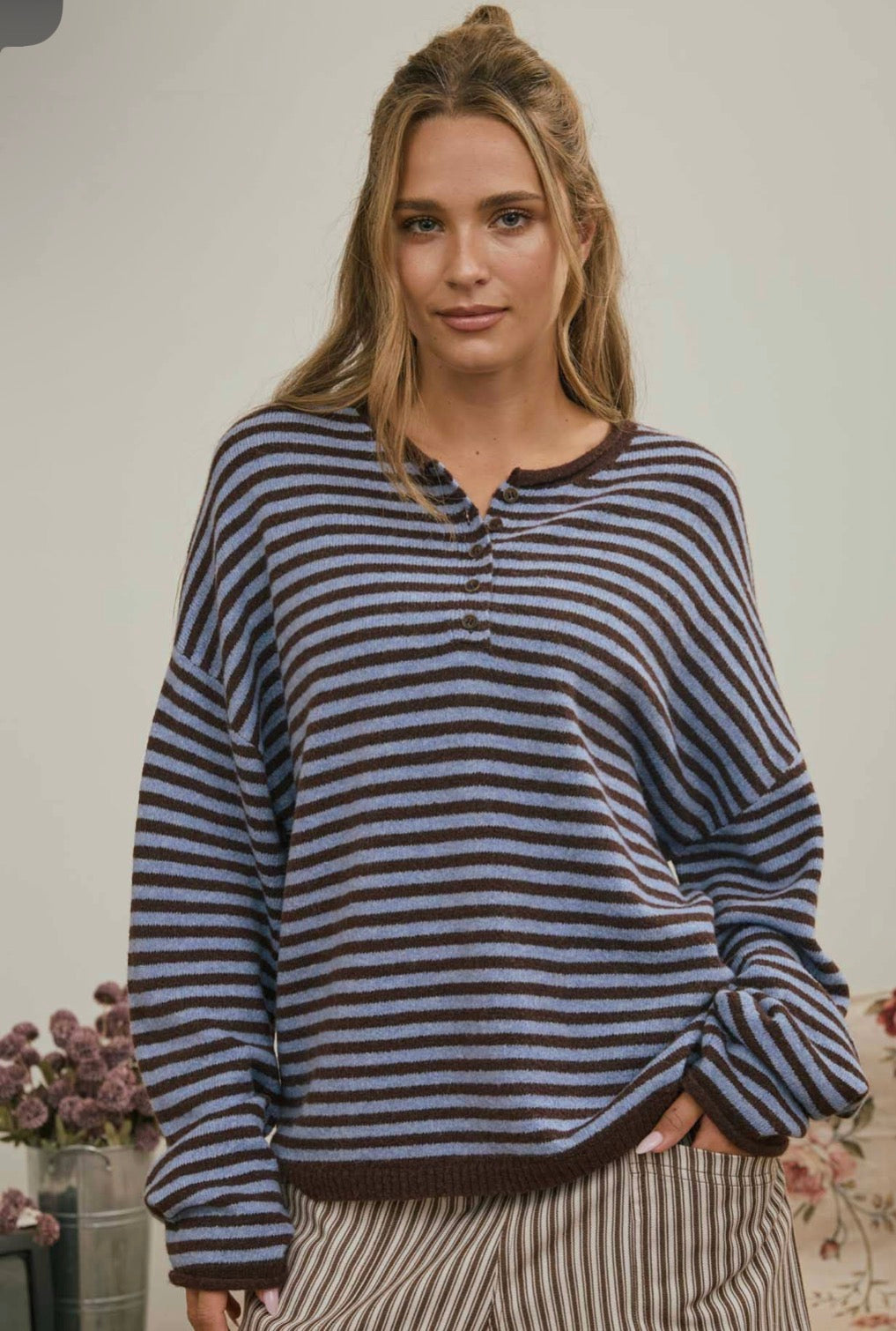Luna Buttoned Knit Sweater