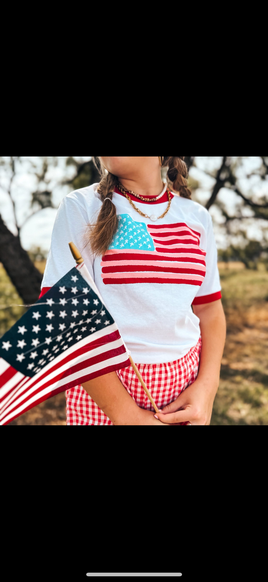 Flag Ringer Tee