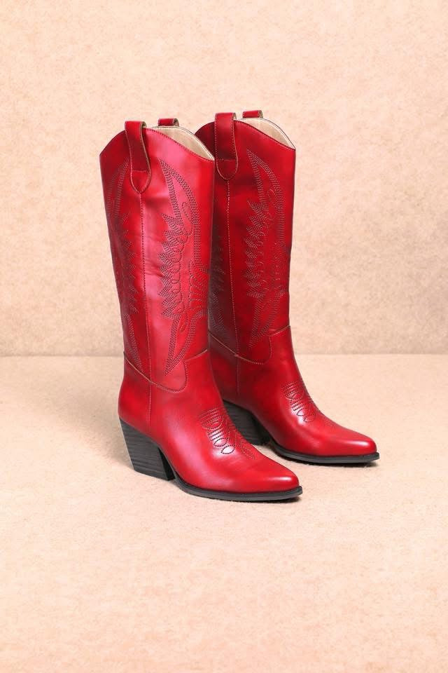 Red Izabella Mi.im Cowgirl Boots