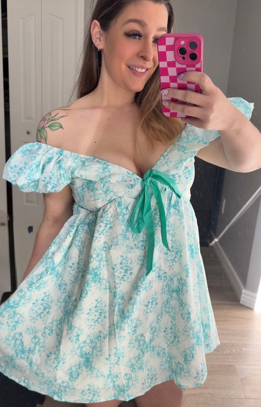 Off the shoulder spring dress