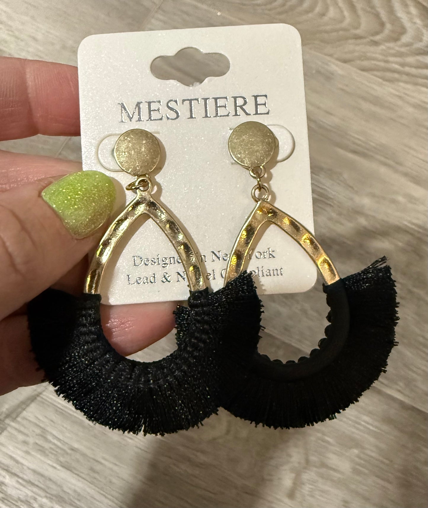 Black And Gold Earrings