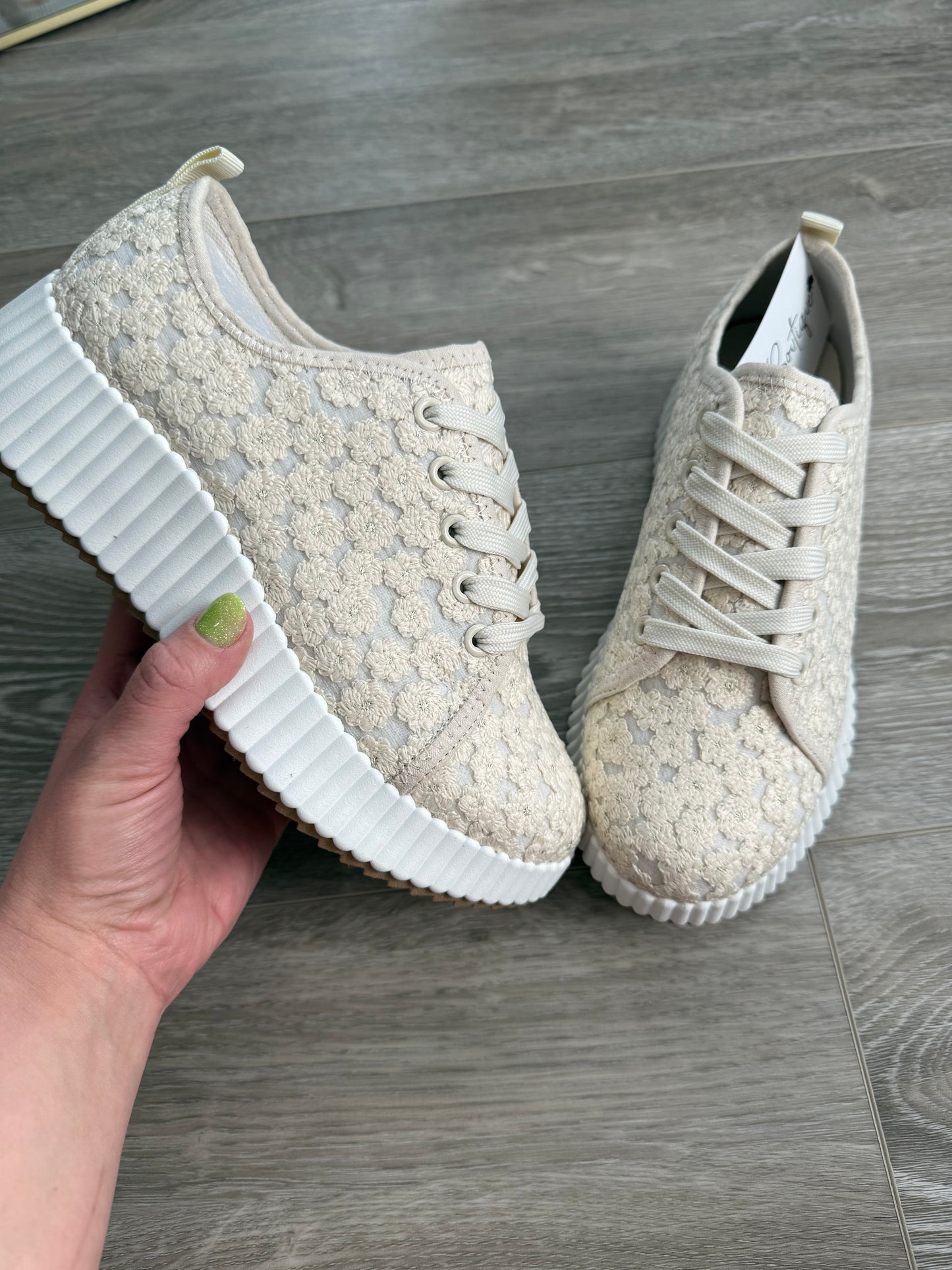 Floral Ivory Sneakers