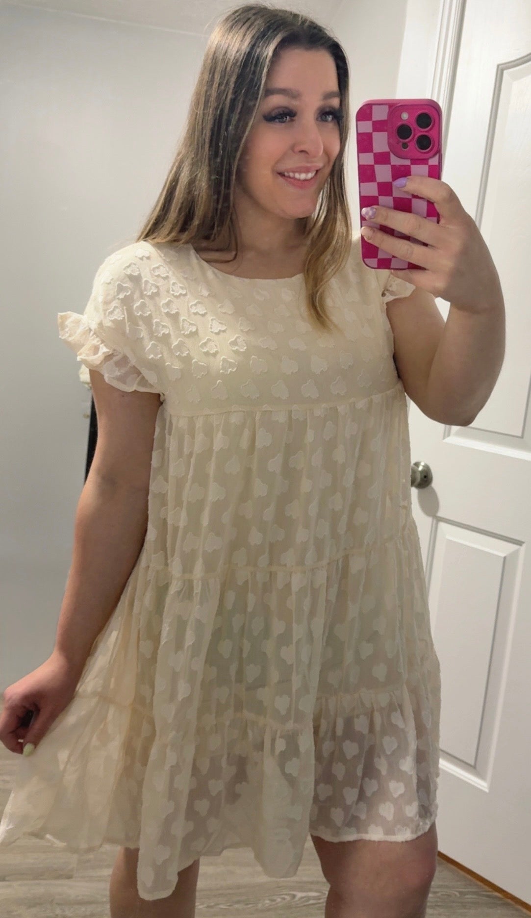 Cream Babydoll Dress