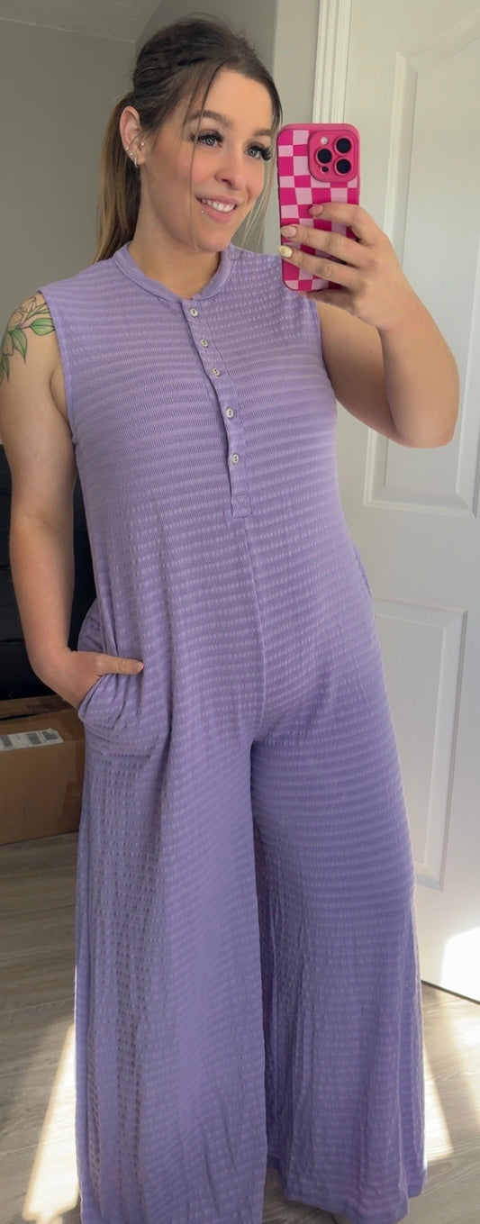 Lavender Wide Leg Jumpsuit