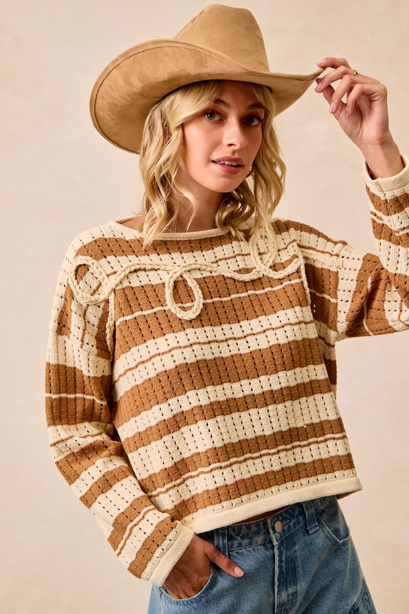 Sienna Swirl Knit Sweater