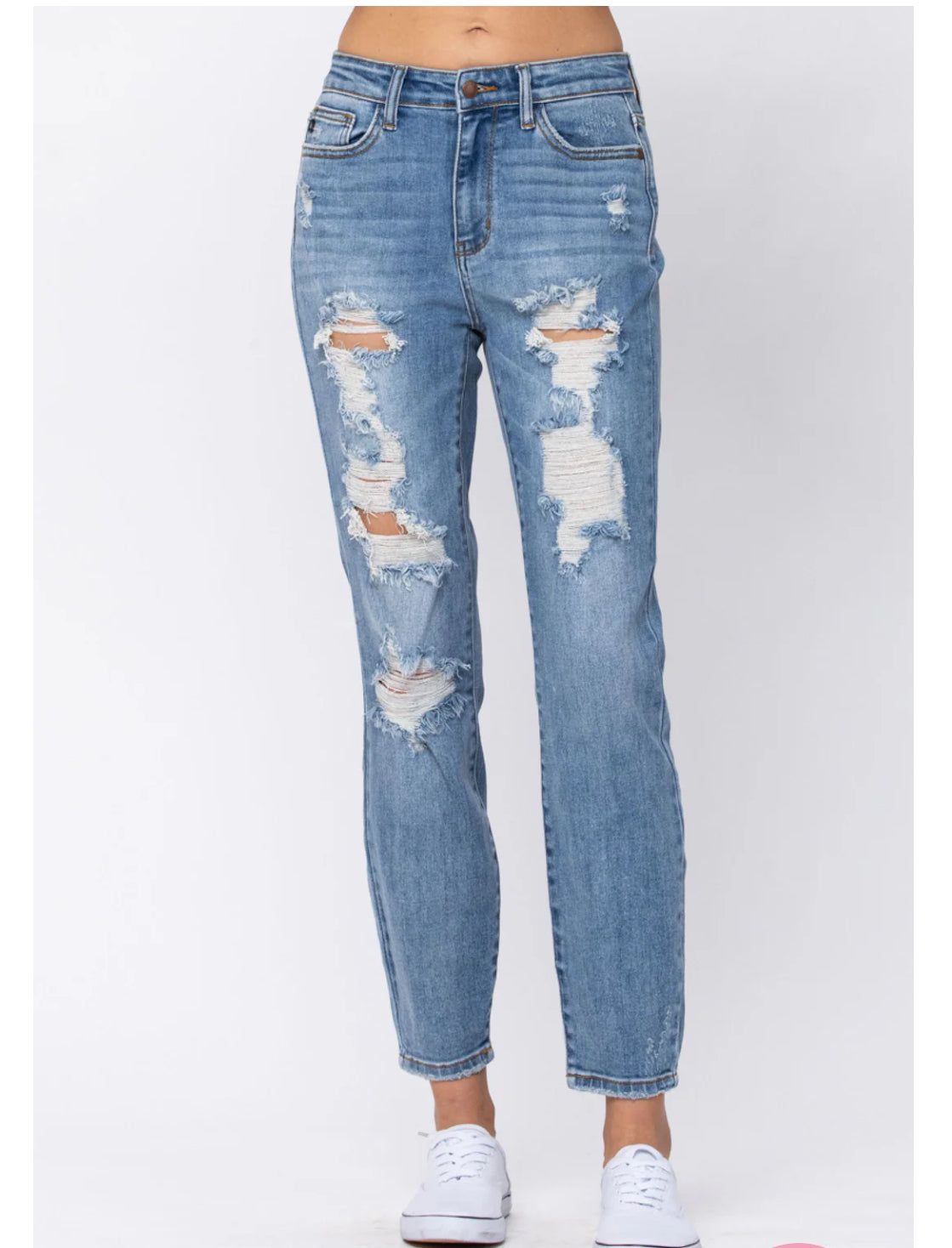 Lightwash Distressed Judy Blue Jeans
