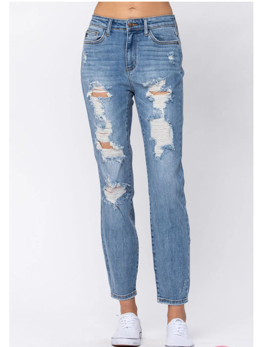 Lightwash Distressed Judy Blue Jeans
