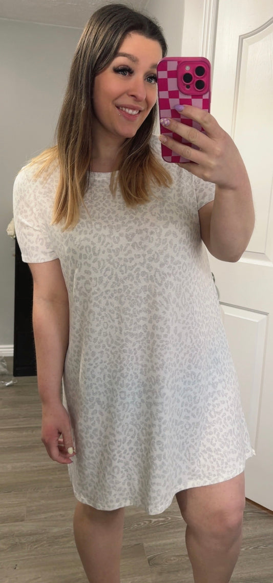 Leopard T-Shirt Dress