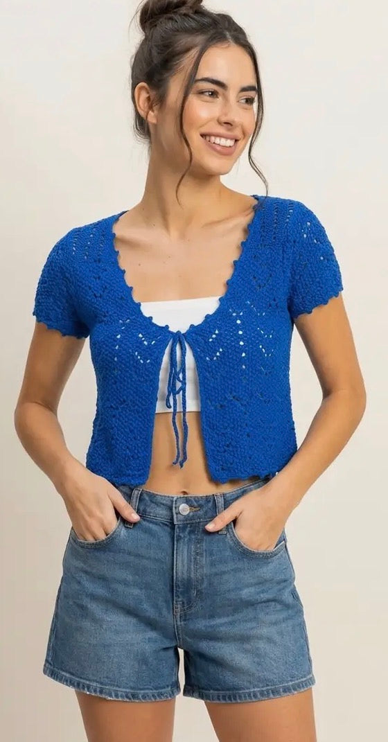 Cobalt Knit Cardigan