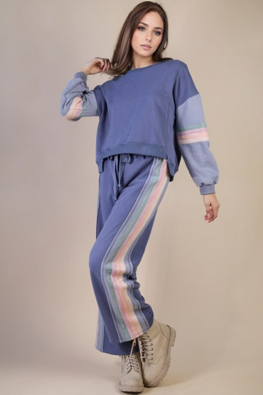 Retro Stripe Knit Set