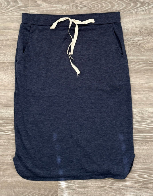 Navy Drawstring Skirt
