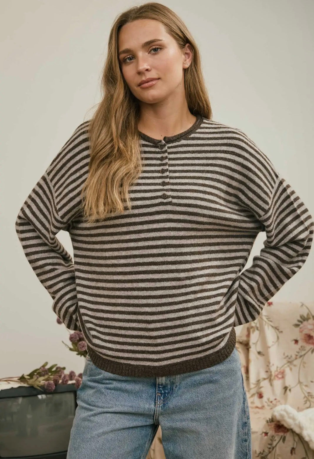 Aspen Buttoned Knit Sweater