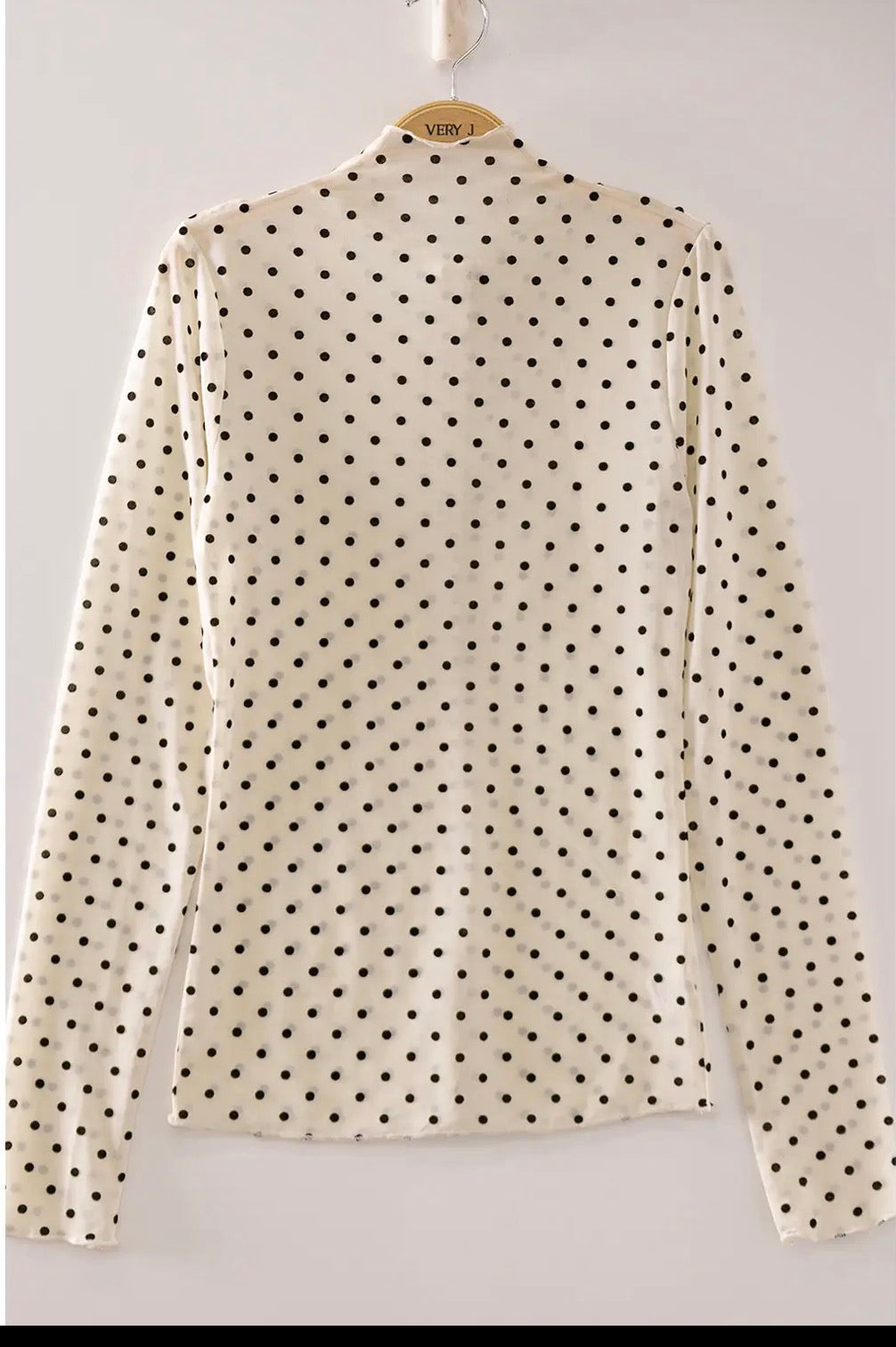 Polka Dot Mesh Top