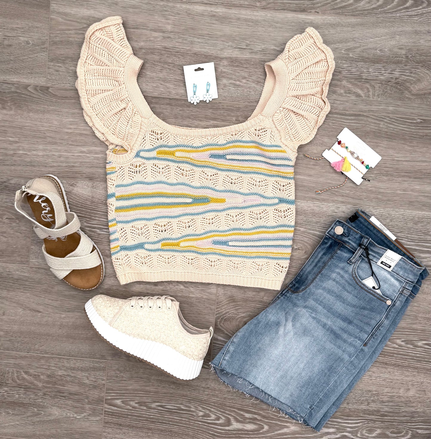 Rainbow Crochet Sweater Tank