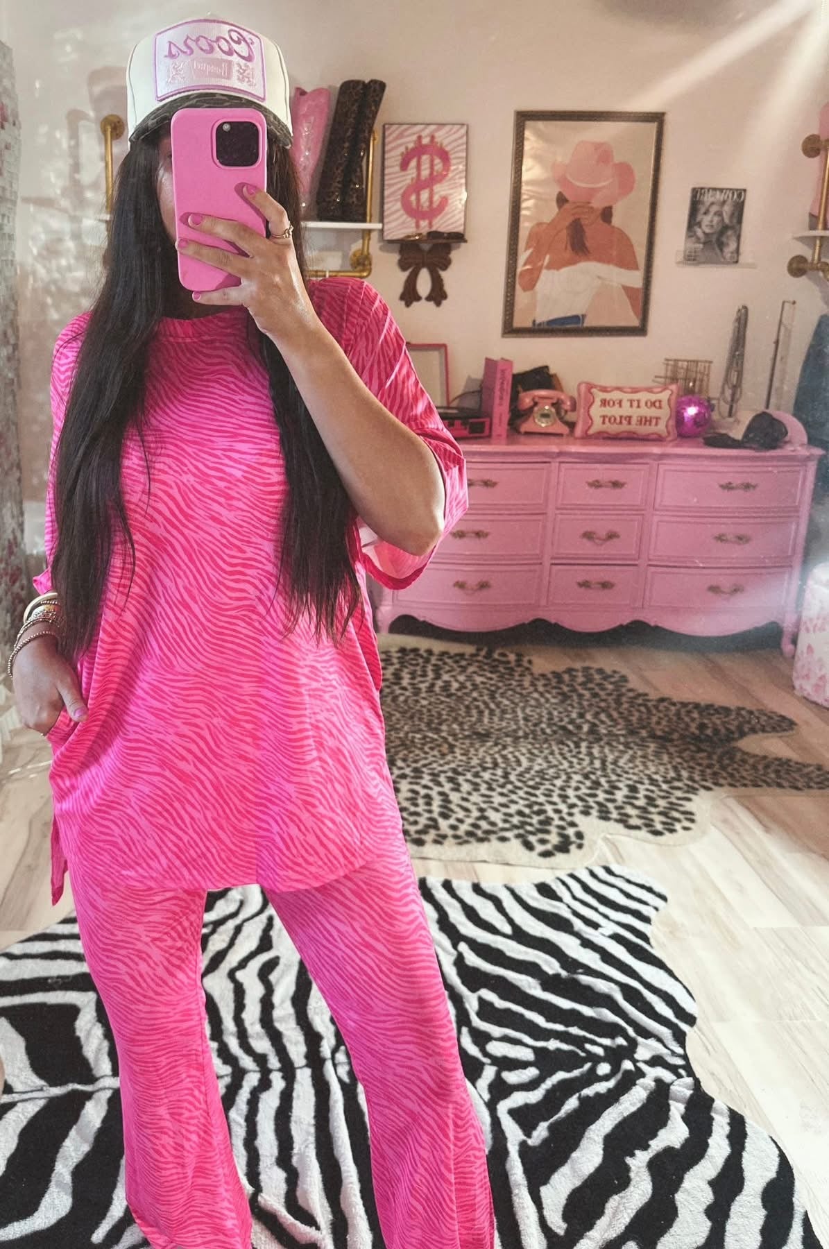 Cowgirl Couture Main Character Pink Zebra Set