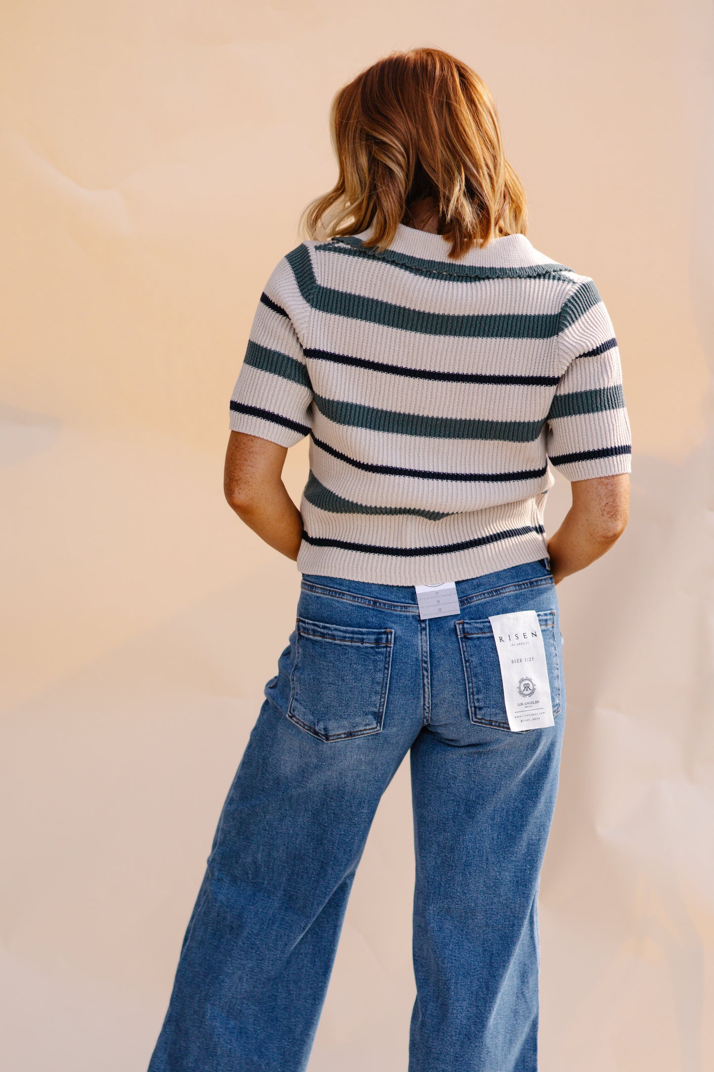 Striped Collared Top