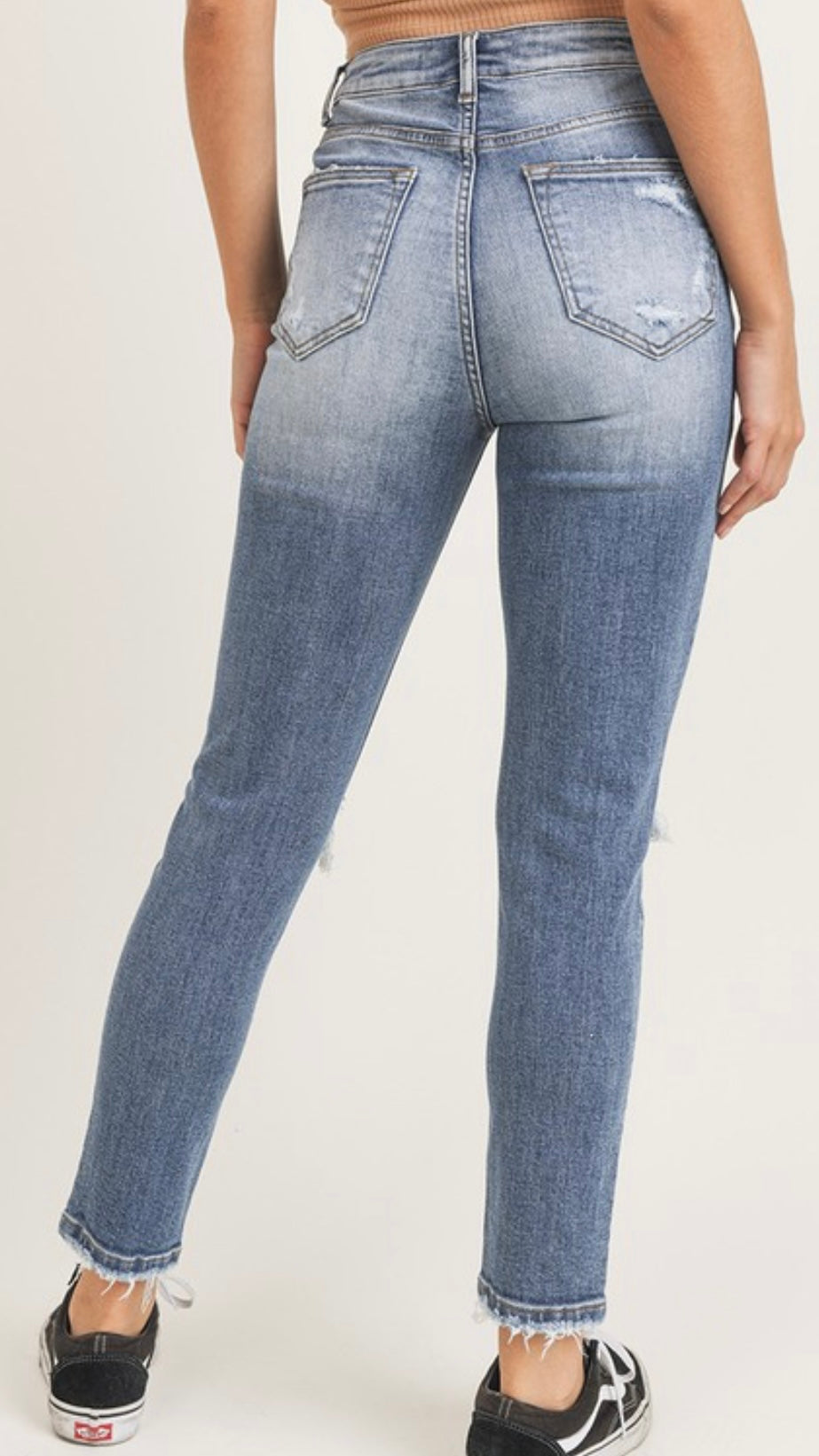 High Rise Vintage Wash Skinny Jeans