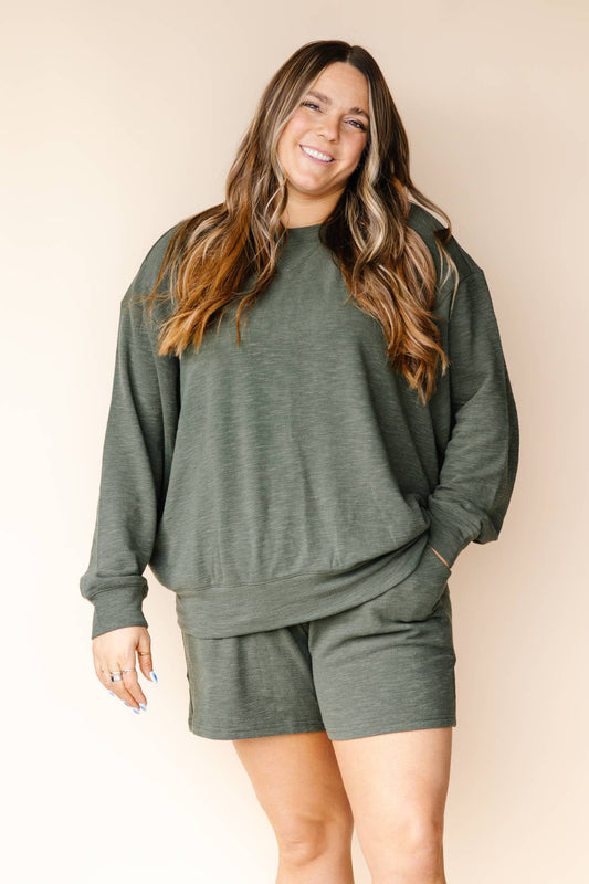 Olive Pullover Set