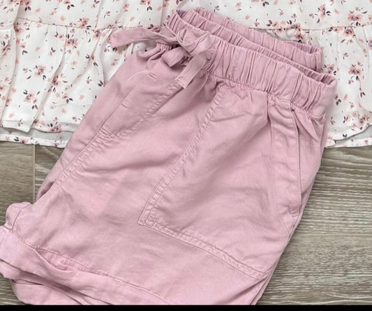 Mauve Drawstring Shorts