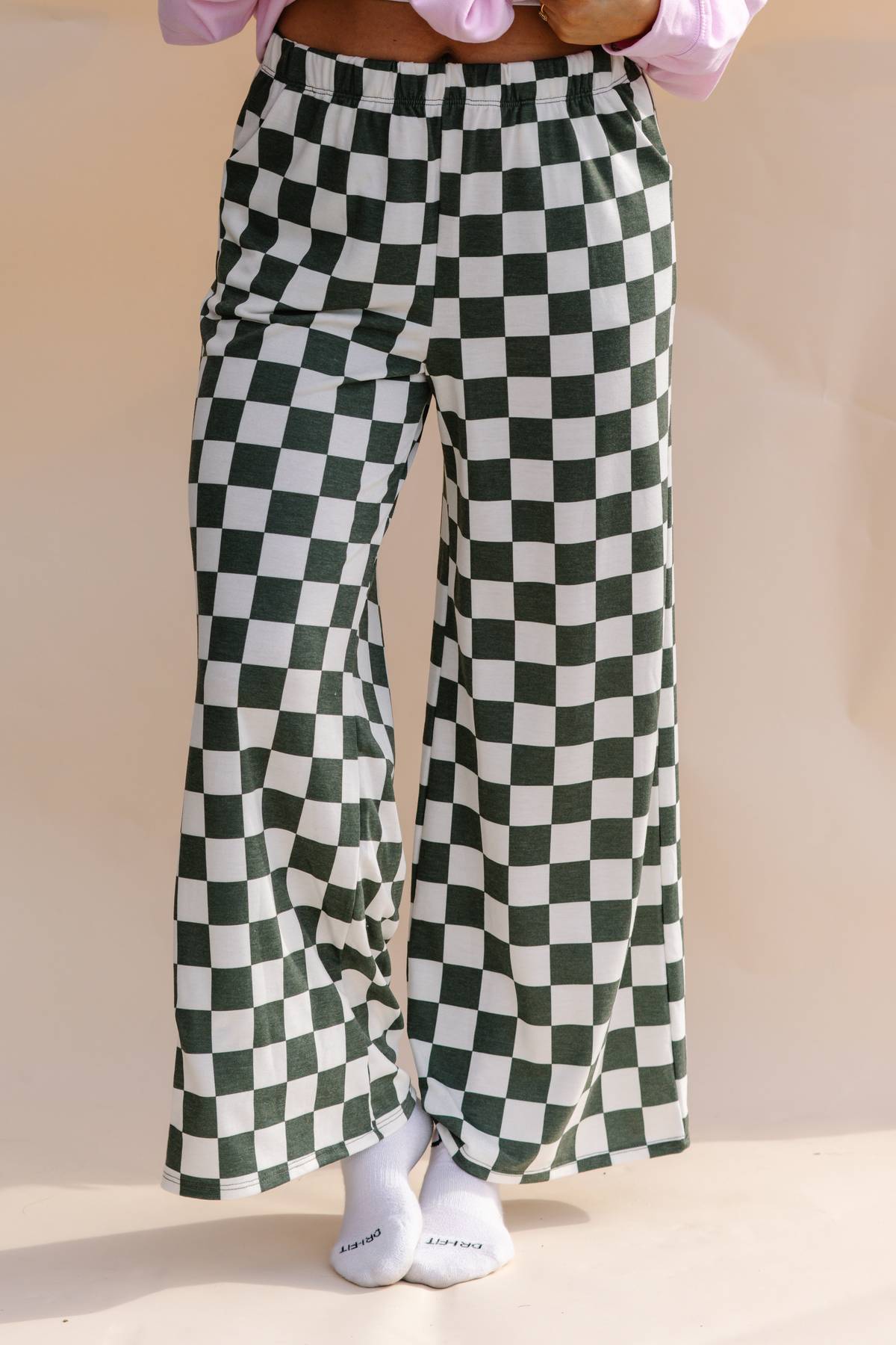 Olive & Cream Checkered Pants