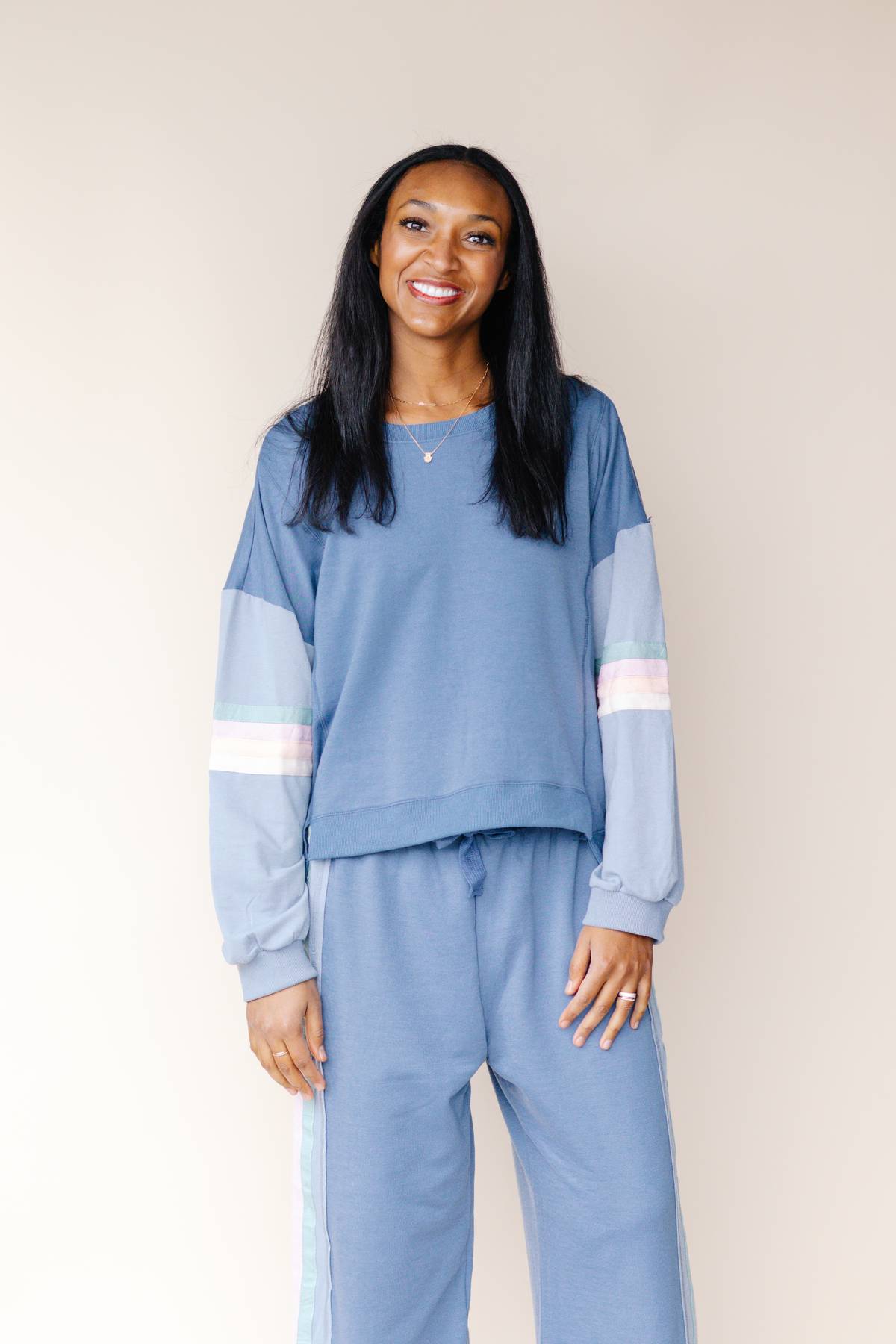 Retro Stripe Knit Set