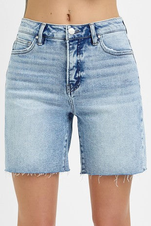 Light Risen High Rise Mid Length Shorts