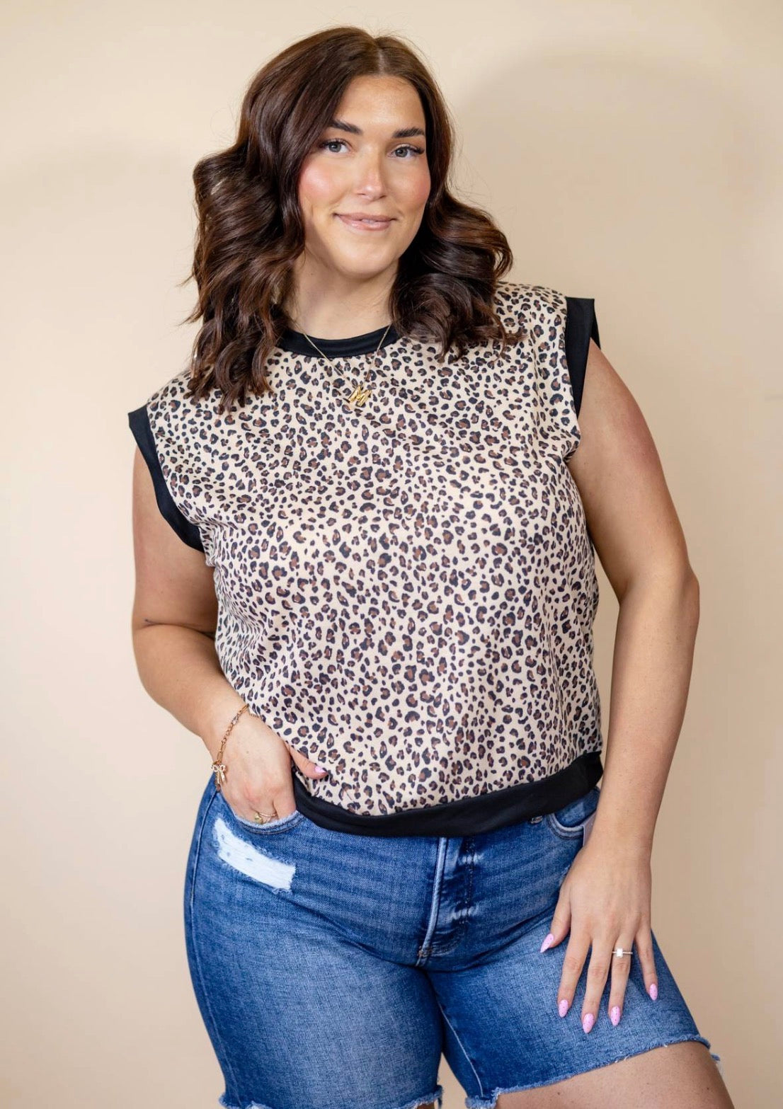Dolman Leopard French Terry Top