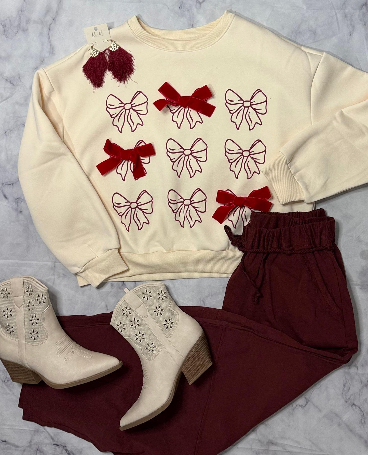 Velvet Bow Sweater