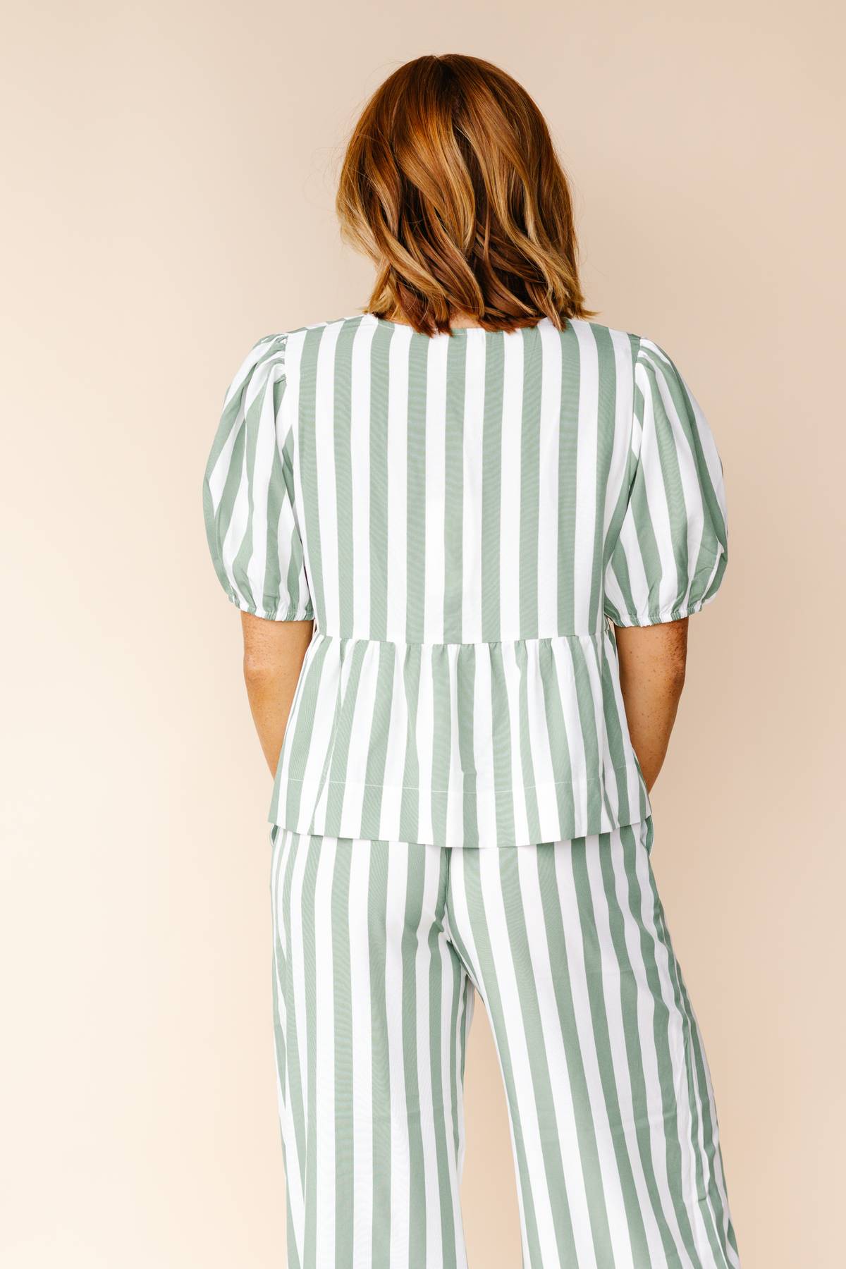 Sage Striped Set
