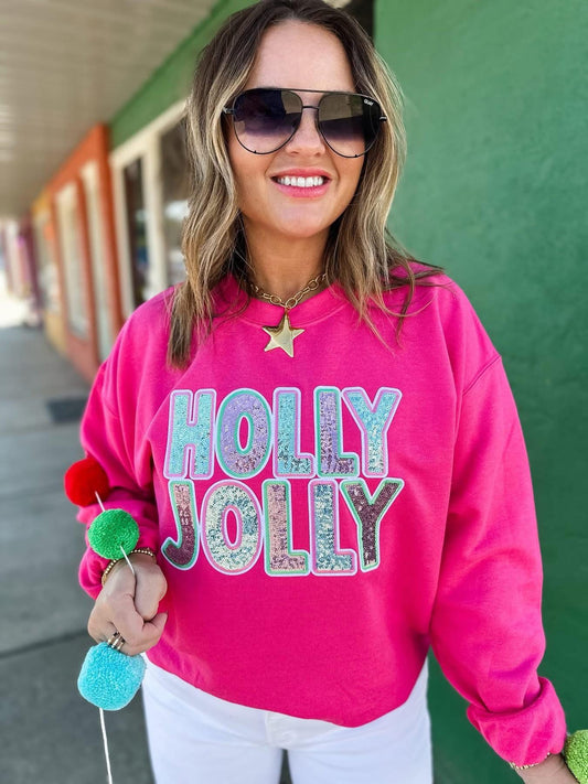 Sequin Holly Jolly Sweatshirt