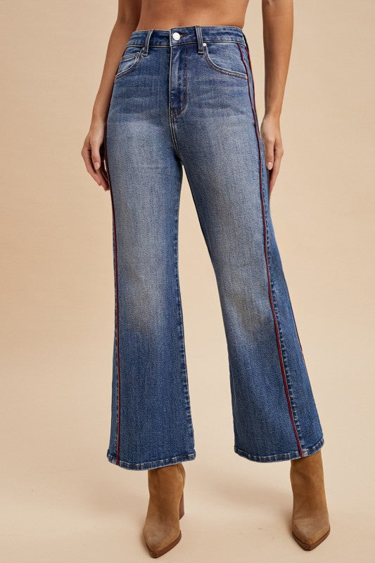 Rodeo Ribbon Wide Leg Denim