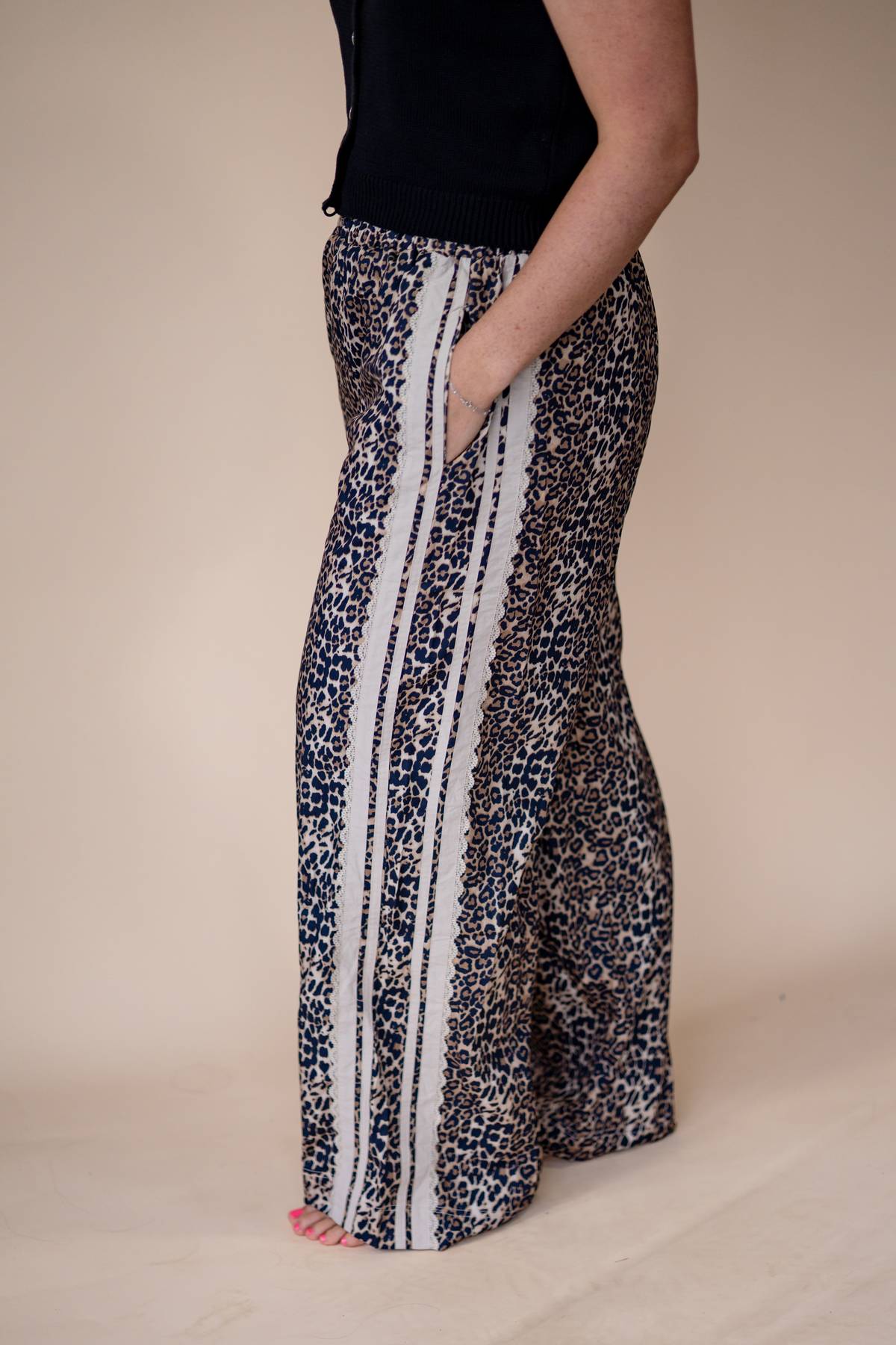 Leopard And Lace Pants