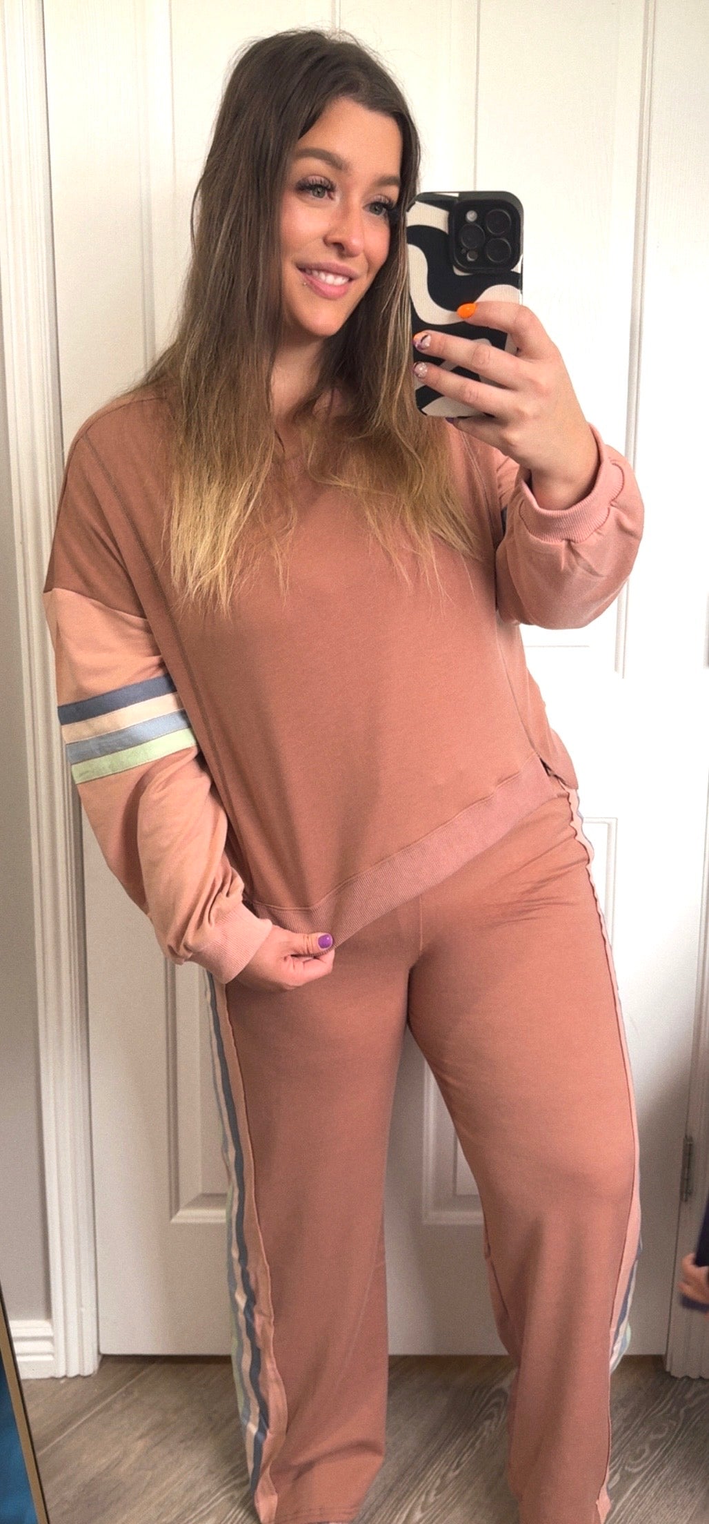 Retro Stripe Knit Set