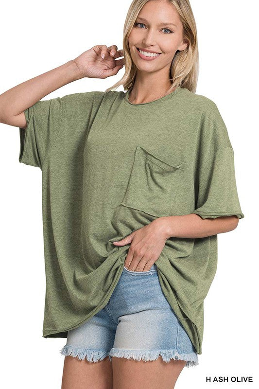 Olive Pocket Tee