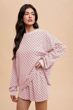 Blush Checkered Set